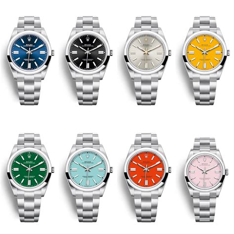 rolex oyster color chart.